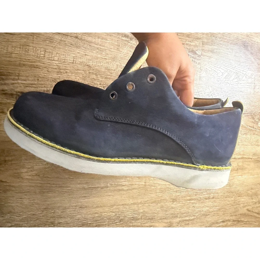 Samuel Hubbard Hubbard Free Navy Blue Nubuck Leather Walking Shoes Mens 10W